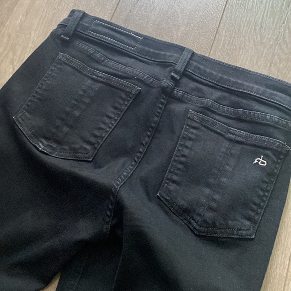 Rag & Bone High Rise Skinny Jeans Coal Dark 28 - Picture 7 of 8
